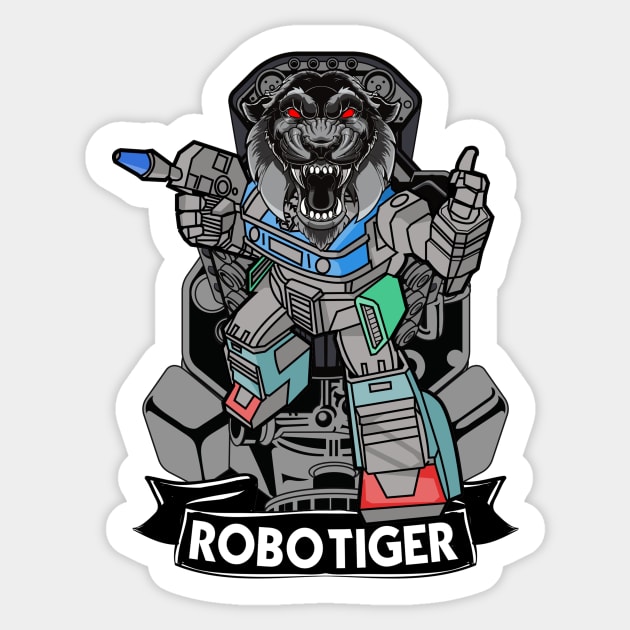 ROBOTIGER Sticker by theanomalius_merch